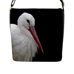 Stork Bird Flap Messenger Bag (l)  by picsaspassion