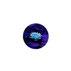 Lotus Flower Magical Colors Purple Blue Turquoise 1  Mini Buttons by yoursparklingshop