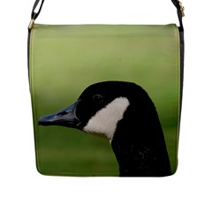 Goose Bird In Nature Flap Messenger Bag (l)  by picsaspassion