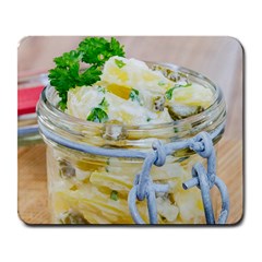 Potato Salad In A Jar On Wooden Large Mousepads by wsfcow