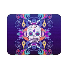 Día De Los Muertos Skull Ornaments Multicolored Double Sided Flano Blanket (mini)  by EDDArt