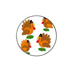 Thanksgiving Turkeys Hat Clip Ball Marker (10 Pack) by Valentinaart
