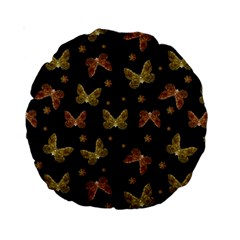 Insects Motif Pattern Standard 15  Premium Round Cushions by dflcprints