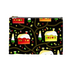 Winter  Night  Cosmetic Bag (large)  by Valentinaart