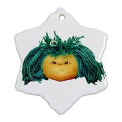 Angry Girl Doll Ornament (snowflake)  by dflcprints