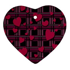 Harts Pattern Heart Ornament (2 Sides) by Valentinaart