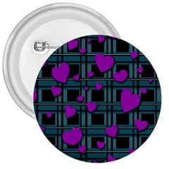 Purple Love 3  Buttons by Valentinaart