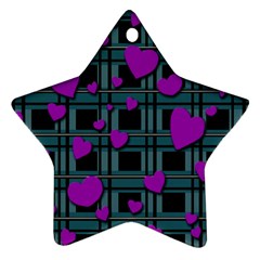 Purple Love Star Ornament (two Sides)  by Valentinaart