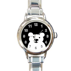 Cute Bear Watch Round Italian Charm Watch by 4893826953