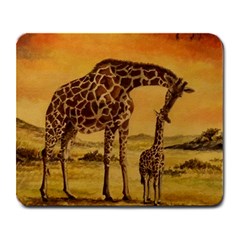 Giraffe Mother & Baby Large Mousepads by ArtByThree