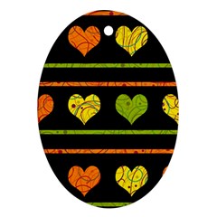 Colorful Harts Pattern Oval Ornament (two Sides) by Valentinaart