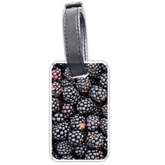 Blackberries Background Black Dark Luggage Tags (two Sides) by Amaryn4rt