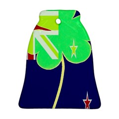 Irishshamrock New Zealand Ireland Funny St Patrick Flag Bell Ornament (2 Sides) by yoursparklingshop