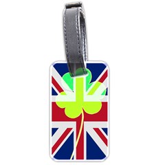 Irish British Shamrock United Kingdom Ireland Funny St  Patrick Flag Luggage Tags (one Side)  by yoursparklingshop