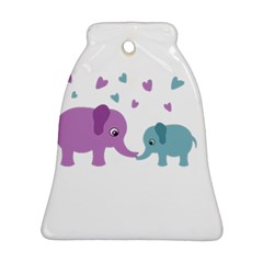 Elephant Love Bell Ornament (two Sides) by Valentinaart