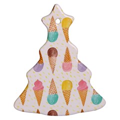 Cute Ice Cream Christmas Tree Ornament (two Sides) by Brittlevirginclothing