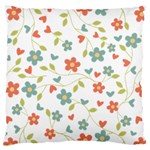 Abstract Vintage Flower Floral Pattern Standard Flano Cushion Case (Two Sides) Front