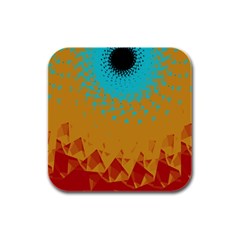 Bluesunfractal Rubber Square Coaster (4 Pack)  by digitaldivadesigns