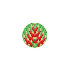 Christmas Geometric 3d Design 1  Mini Buttons by Amaryn4rt