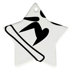 Snowboarding Pictogram  Ornament (star) by abbeyz71
