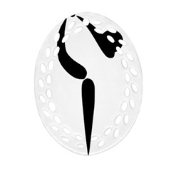 Artistic Roller Skating Pictogram Ornament (oval Filigree) by abbeyz71