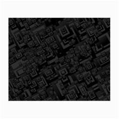 Black Rectangle Wallpaper Grey Small Glasses Cloth (2-side) by Nexatart