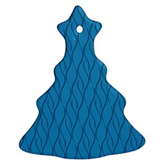 Blue Pattern Christmas Tree Ornament (two Sides) by Valentinaart