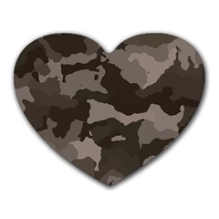 Background For Scrapbooking Or Other Camouflage Patterns Beige And Brown Heart Mousepads by Nexatart