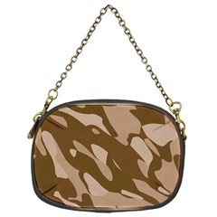 Background For Scrapbooking Or Other Beige And Brown Camouflage Patterns Chain Purses (one Side)  by Nexatart