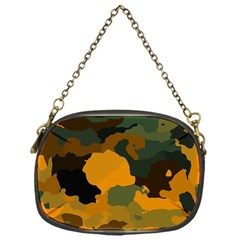 Background For Scrapbooking Or Other Camouflage Patterns Orange And Green Chain Purses (one Side)  by Nexatart