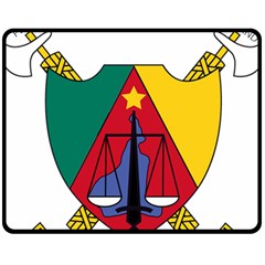 Coat Of Arms Of Cameroon Fleece Blanket (medium)  by abbeyz71