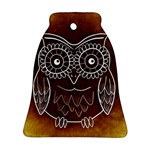 Owl Abstract Funny Pattern Bell Ornament (Two Sides) Front
