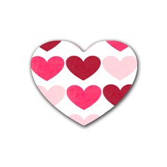 Valentine S Day Hearts Heart Coaster (4 Pack)  by Nexatart