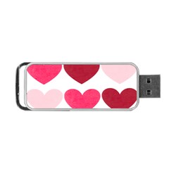 Valentine S Day Hearts Portable Usb Flash (one Side) by Nexatart