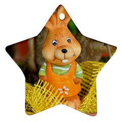 Easter Hare Easter Bunny Star Ornament (two Sides) by Nexatart