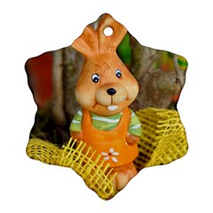 Easter Hare Easter Bunny Ornament (snowflake) by Nexatart