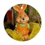 Easter Hare Easter Bunny Round Ornament (Two Sides) Back