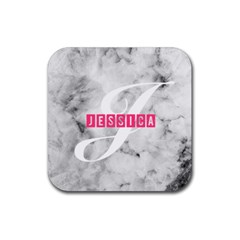 Marble Black White Drink Coaster (square) by strawberrymilkstore8