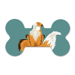 Animal Wolf Orange Fox Dog Tag Bone (one Side) by Alisyart