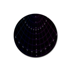 Formula Number Line Purple Natural Rubber Coaster (round)  by Alisyart