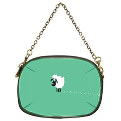 Goat Sheep Green White Animals Chain Purses (one Side)  by Alisyart