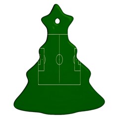 Soccer Field Football Sport Green Christmas Tree Ornament (two Sides) by Alisyart