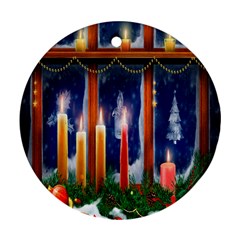 Christmas Lighting Candles Ornament (round) by Nexatart