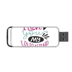 I Love You My Valentine (white) Our Two Hearts Pattern (white) Portable Usb Flash (one Side) by FashionFling