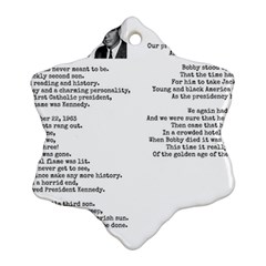 Kennedy Poem Ornament (snowflake) by athenastemple