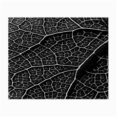 Leaf Pattern  B&w Small Glasses Cloth (2-side) by Nexatart