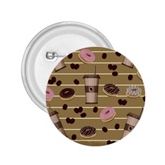 Coffee And Donuts  2 25  Buttons by Valentinaart