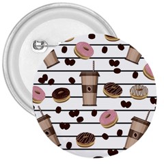 Donuts And Coffee Pattern 3  Buttons by Valentinaart