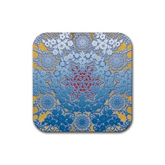 Pattern Background Pattern Tile Rubber Square Coaster (4 Pack)  by Nexatart