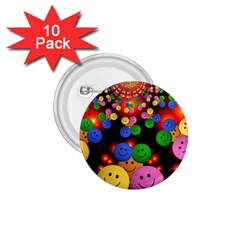 Smiley Laugh Funny Cheerful 1 75  Buttons (10 Pack) by Nexatart